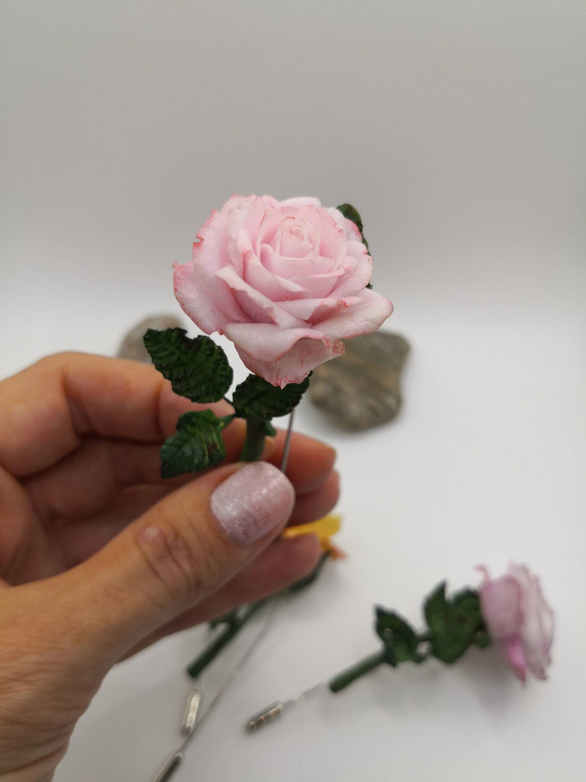 Rosa Rose Damenbrosche Rosa Rose Damenbrosche von YanaMillerHandmade