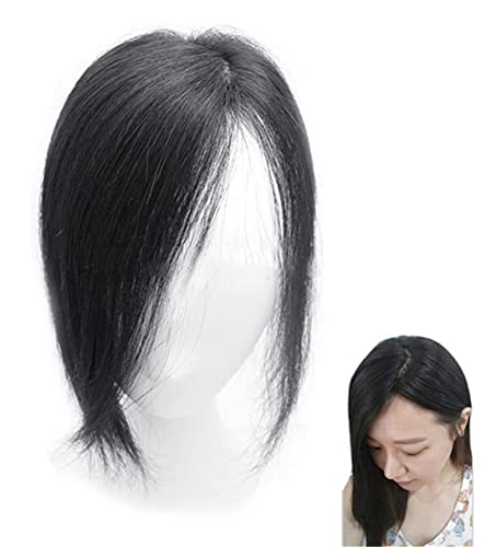Echthaar Top Pieces Toupet für Damen Linker Scheitel Clip in Haartopper für schütteres Haar, Schwarz Echthaar Top Pieces Toupet für Damen Linker Scheitel Clip in Haartopper für schütteres Haar, Schwarz von Yanamy
