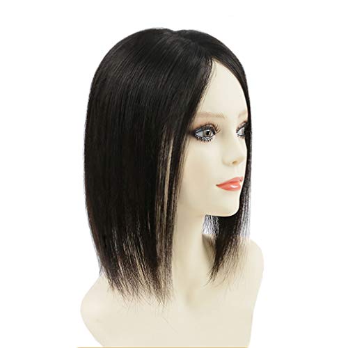 Yanamy 12,7 x 12,7 cm Remy-Echthaar-Topper mit Seiden-Basisscheitel, Clip-on-Haarteil für Damen, 30,5 cm Yanamy 12,7 x 12,7 cm Remy-Echthaar-Topper mit Seiden-Basisscheitel, Clip-on-Haarteil für Damen, 30,5 cm von Yanamy