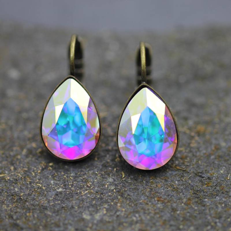 Crystal Teardrop Ohrringe, Swarovski Ohrhänger, Pearshape, Antique Messing, Beste Geschenke Für Sie, F36-1Ab-Sw Crystal Teardrop Ohrringe, Swarovski Ohrhänger, Pearshape, Antique Messing, Beste Geschenke Für Sie, F36-1Ab-Sw von YanardagJewelryShop