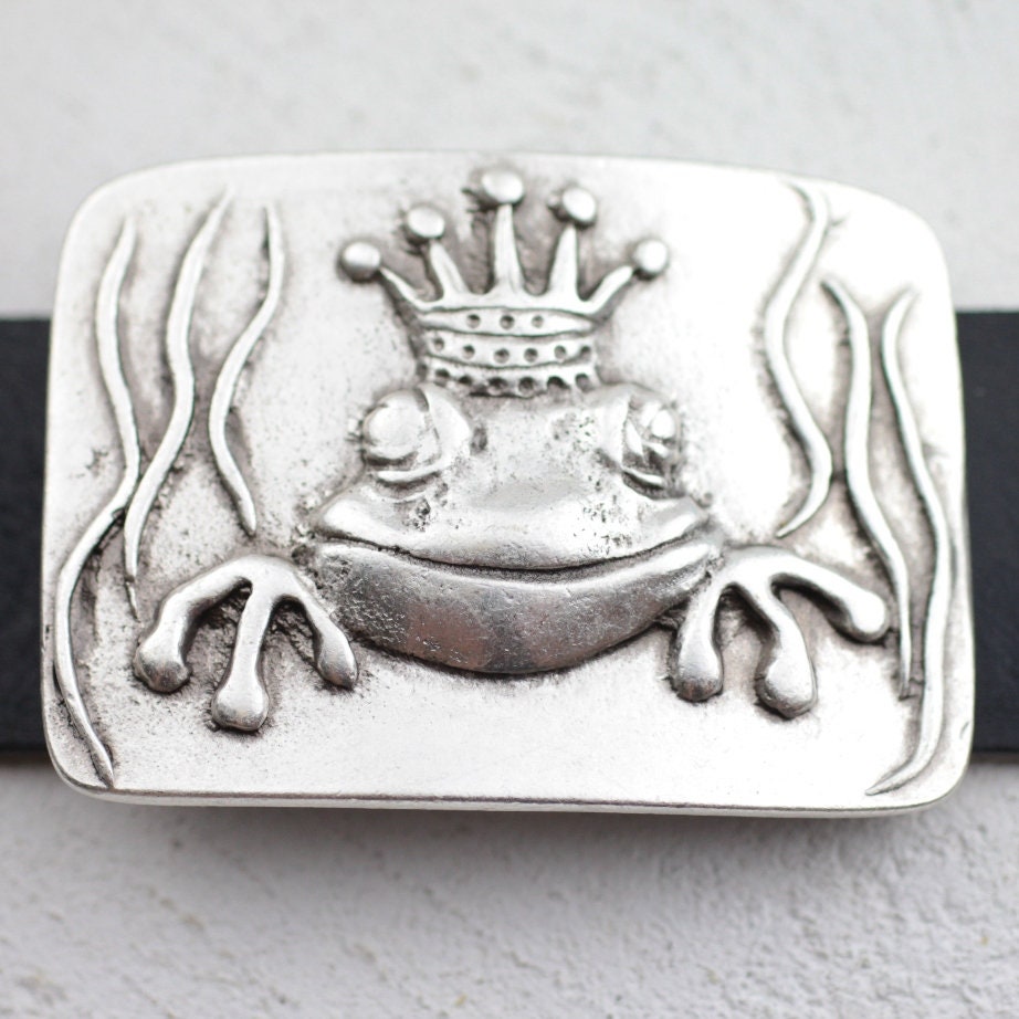 Froschkönig Gürtelschnalle, Tier Schnalle, Silber Frosch Accesory, Boho Gürtel Hardware Verschluss, Weihnachtsgeschenk, Gs111 As von YanardagJewelryShop