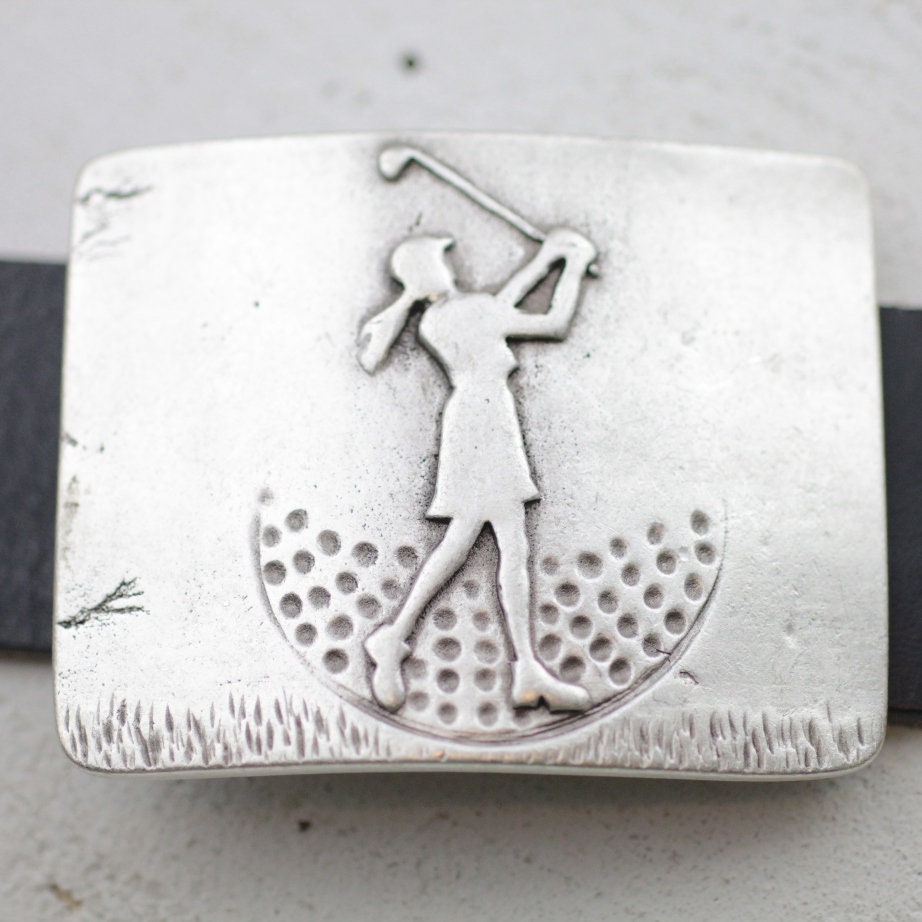 Golfer Frauen Gürtelschnalle, Silber Gürtel Accessoire, Golf Sport Verschluss Pin, Weihnachtsgeschenk Gürtel, Gs106 von YanardagJewelryShop