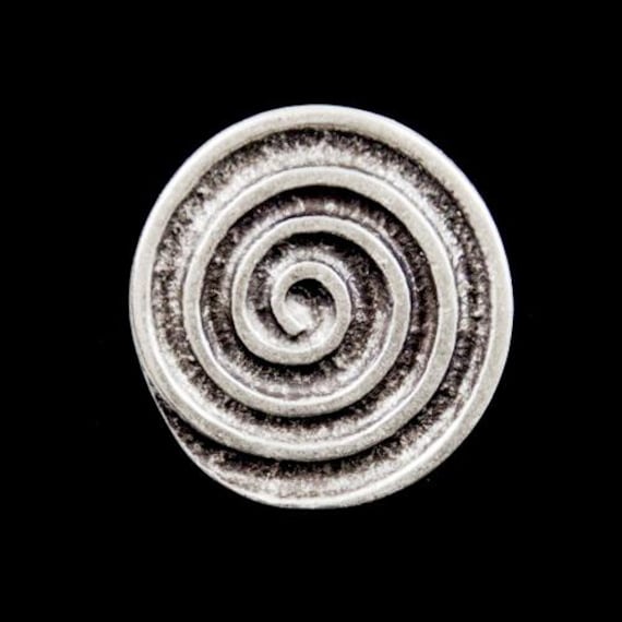 Großer Antik Silber Ring, Spiral Runder Zamak Boho Design Handgemachter Schmuck, Frauen Ringe, R4071As von YanardagJewelryShop