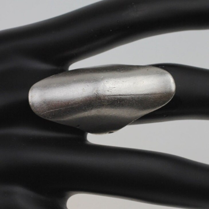 Silber Langer Ring, Stilvoller Silberring, Boho Moderner Verstellbarer Großer Weihnachtsgeschenk, R70 von YanardagJewelryShop