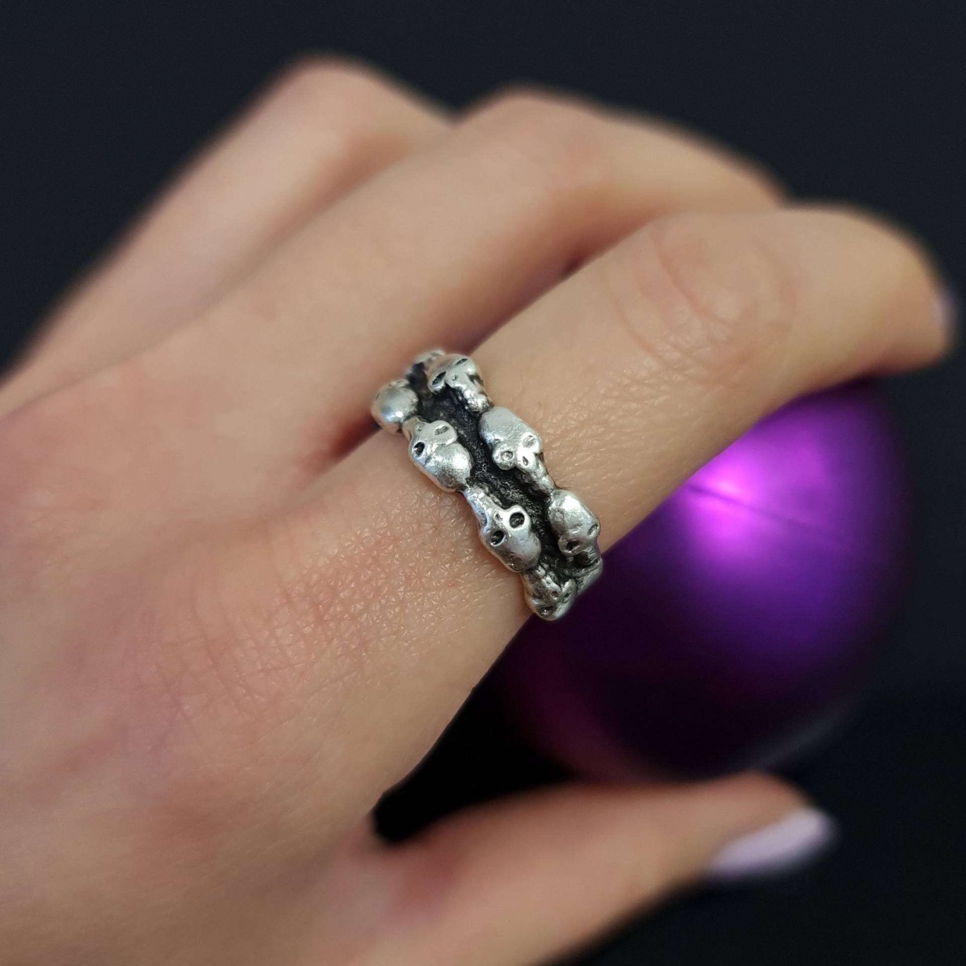 Totenkopf Ring, Silber Ring von YanardagJewelryShop