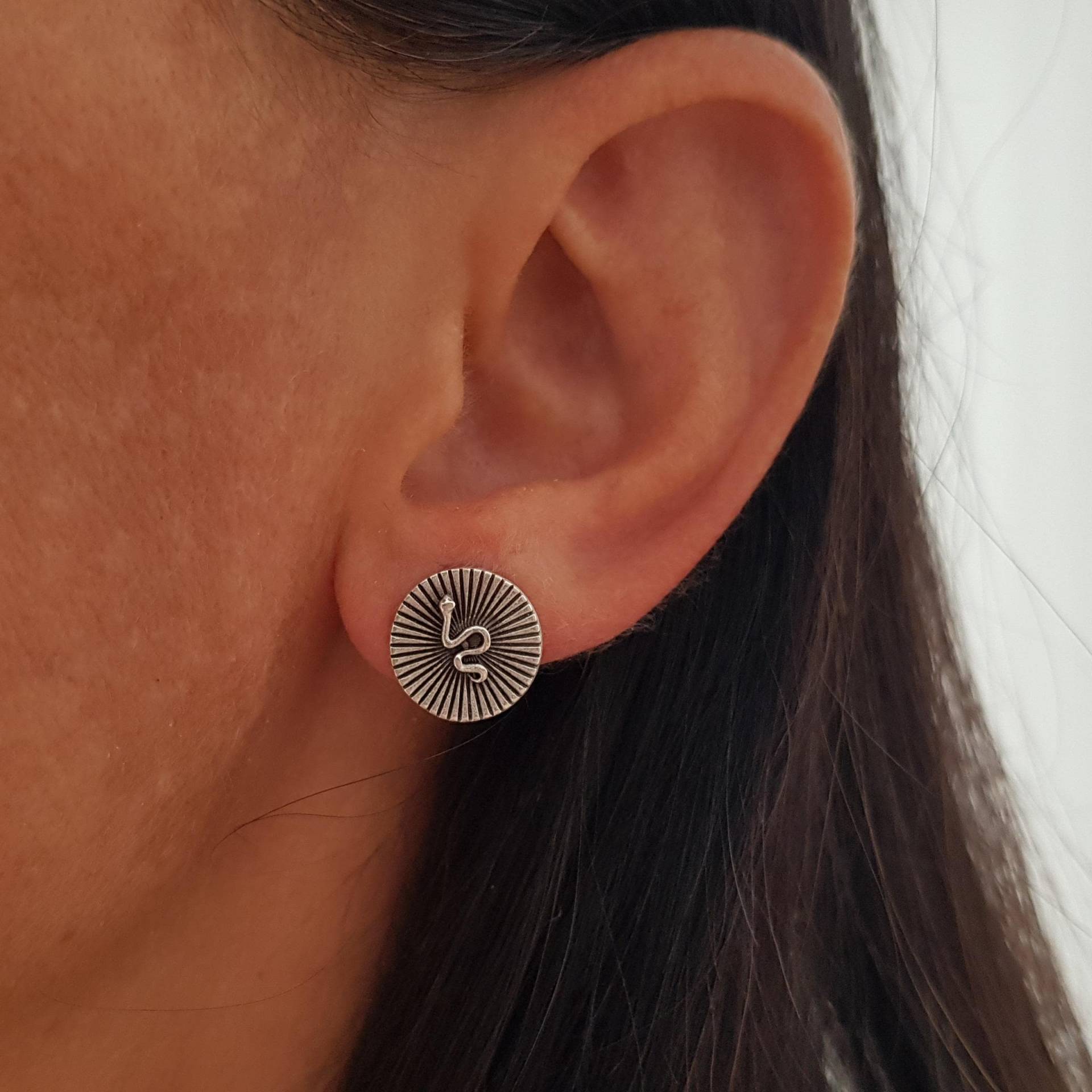 sterling Silber Schlange Ohrringe, Ohrstecker, Schmuck, Tier Boho Geschenk Für Sie, Zm987As von YanardagJewelryShop