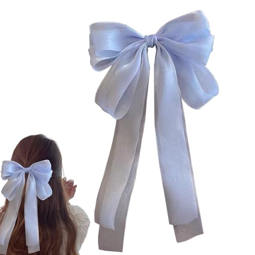 Großer Haarschleifenclip, Haarschleifenclip Für Frauen - Haarspange Aus Seidigem Satin Mit Großer Vintage-Schleife | Französische Haarnadel Mit Schleife Für Dating Mädchen Und Frauen von Yanayi