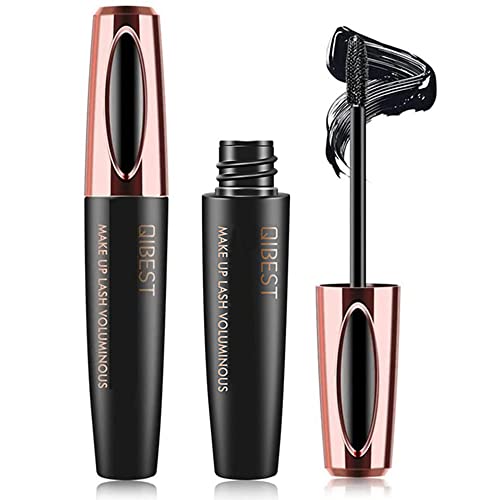 4D Silk Fiber Wimperntusche, Extra Long Lash Verlängerung & Volumen Eyelash Mascara Wasserdicht Langlebig Natürlich Augen Make-up Not Blooming von Yanficer