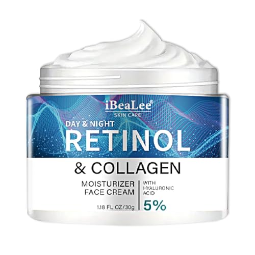 Retinol Cream for Face with Hyaluronic Acid, Moisturizer Anti Aging Collagen Cream for Women and Men, Reduce Wrinkles & Fine Lines Day & Night (1.18 FL OZ) von Yanficer