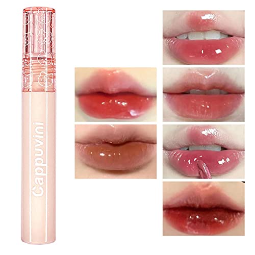 6St Glänzender Lipgloss - Lip Tint Fleck, Koreanisches Feuchtigkeitsspendendes Lipgloss-Make-up, Seidiger Lippenstift Mit Hoher Farbwiedergabe, Natürlich Glänzender Lippenstift Für Damen von Yangguang