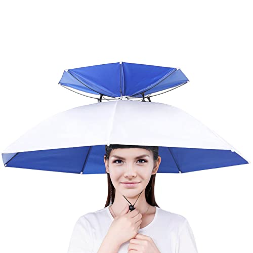 2PCS Regenschirm Hut mit elastischem Band, Outdoor Angeln Regenschirm Cap Folding Headwear Regenschirm Hut, Farbe #6, 77cm von Yangshine