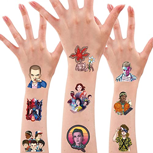 8 Blätter Tattoo Kinder, Cartoon Kinder Tattoo Aufkleber, Gefälschte Tattoos Aufkleber, Tattoo Kinder Temporäre Tattoos Set, Hautfreundliche Temporäre Kindertattoos für Mädchen Jungen von Yangsiw