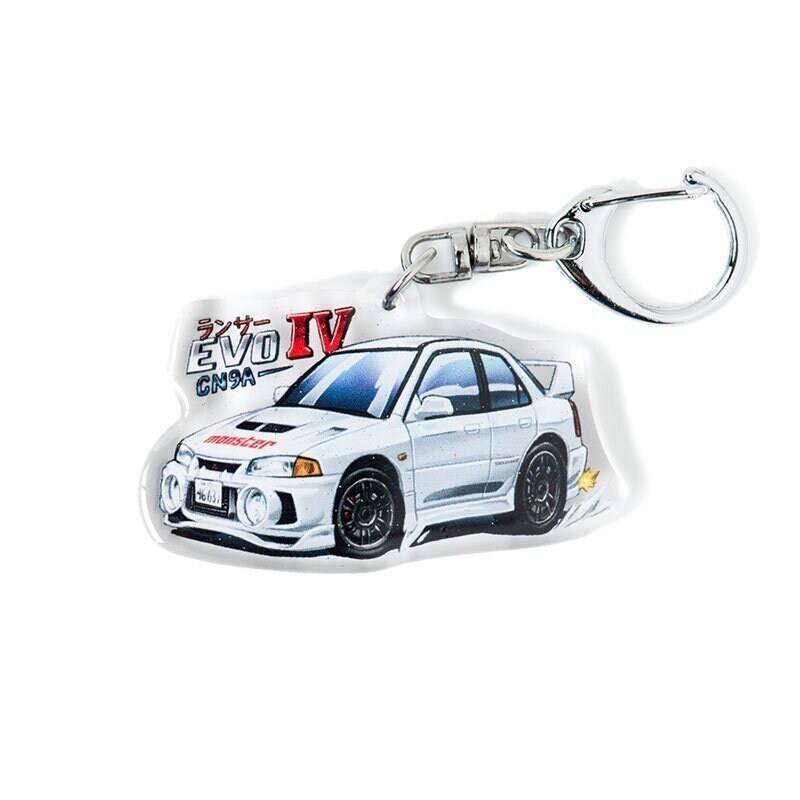 Initial D Lancer Evolution Iv Evo 4 Kn9A | Version 1 2nd Stage Acryl Charm Schlüsselanhänger Doppelseitig Anime Accessory Car Jdm Illustration von YanimatorNayukiART