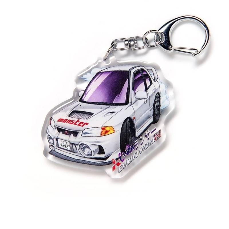Initial D Lancer Evolution Iv Evo 4 Kn9A | Version 2 2nd Stage Acryl Charm Schlüsselanhänger Doppelseitig Anime Accessory Car Jdm Illustration von YanimatorNayukiART