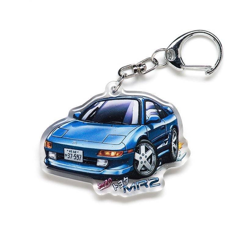 Initial D Mr-2 Mr2 Sw20 Blau Kai Kogashiwa Acryl Charm Schlüsselanhänger Doppelseitig 3. Stufe Auto Anime Manga von YanimatorNayukiART