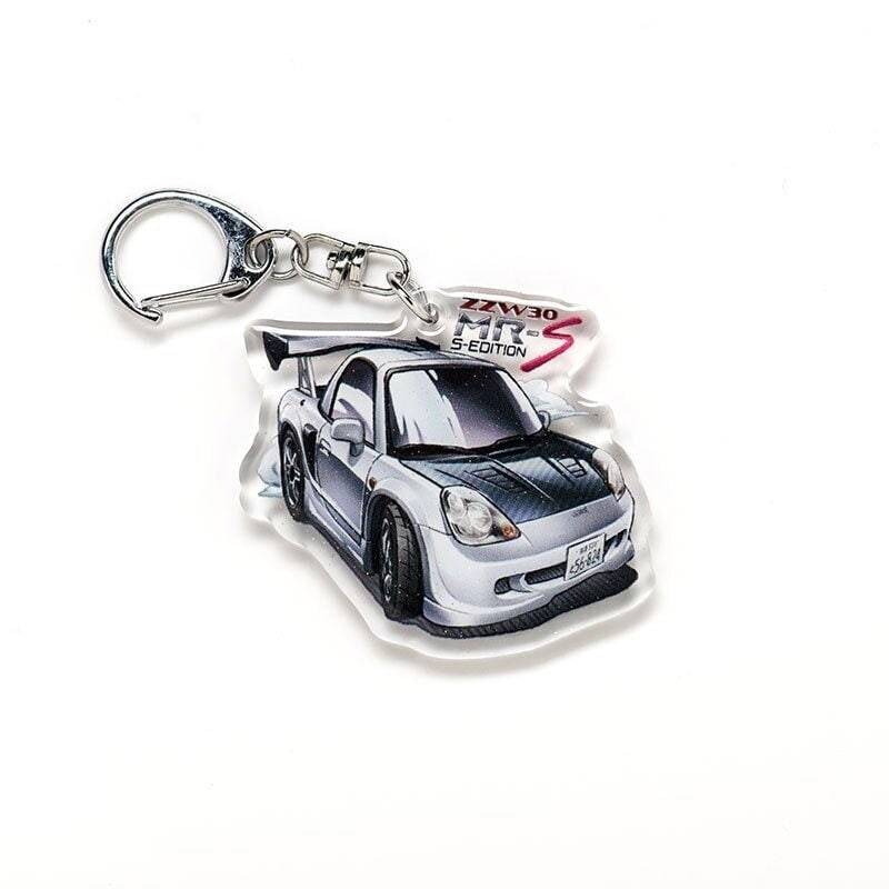 Initial D Mr-S Mrs Spyder Zzw30 S-Edition Silber Metallic Trd Acryl Charm Schlüsselanhänger Doppelseitig 5. Stufe Auto Anime Manga von YanimatorNayukiART