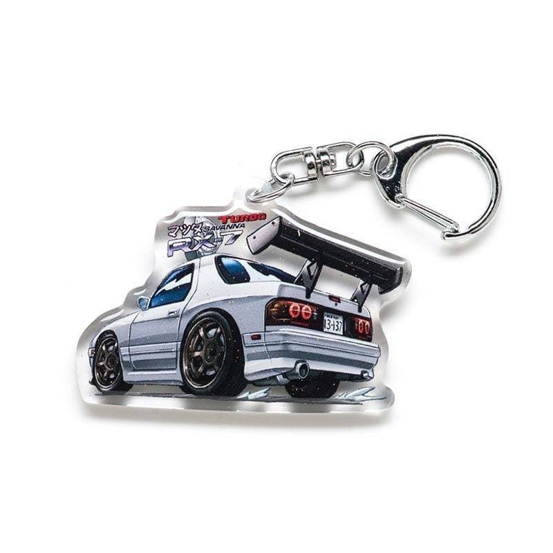 Initial D Rx-7 Fc3S Savanna Hinten Ryosuke Takahashi Weiß Fünfte Stufe Acryl Charm Schlüsselanhänger Doppelseitig Auto Anime Manga von YanimatorNayukiART