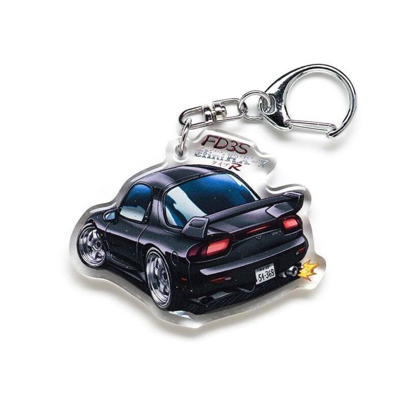 Initial D Rx-7 Rx7 Fp3S Efini Schwarz Hinten Kyoko Iwase Acryl Charm Schlüsselbund Doppelseitig 4. Stufe Auto Anime Manga von YanimatorNayukiART