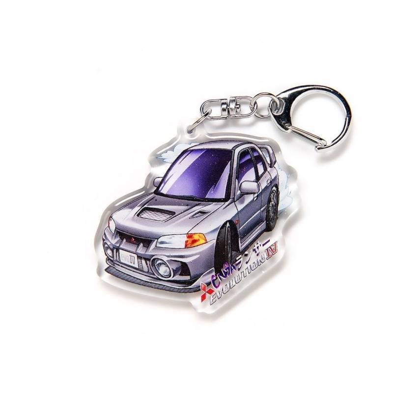 Lancer Evolution Iv Evo 4 Kn9A Grau Metallic Silber Acryl Charm Schlüsselanhänger Doppelseitig Anime Accessory Car Jdm von YanimatorNayukiART