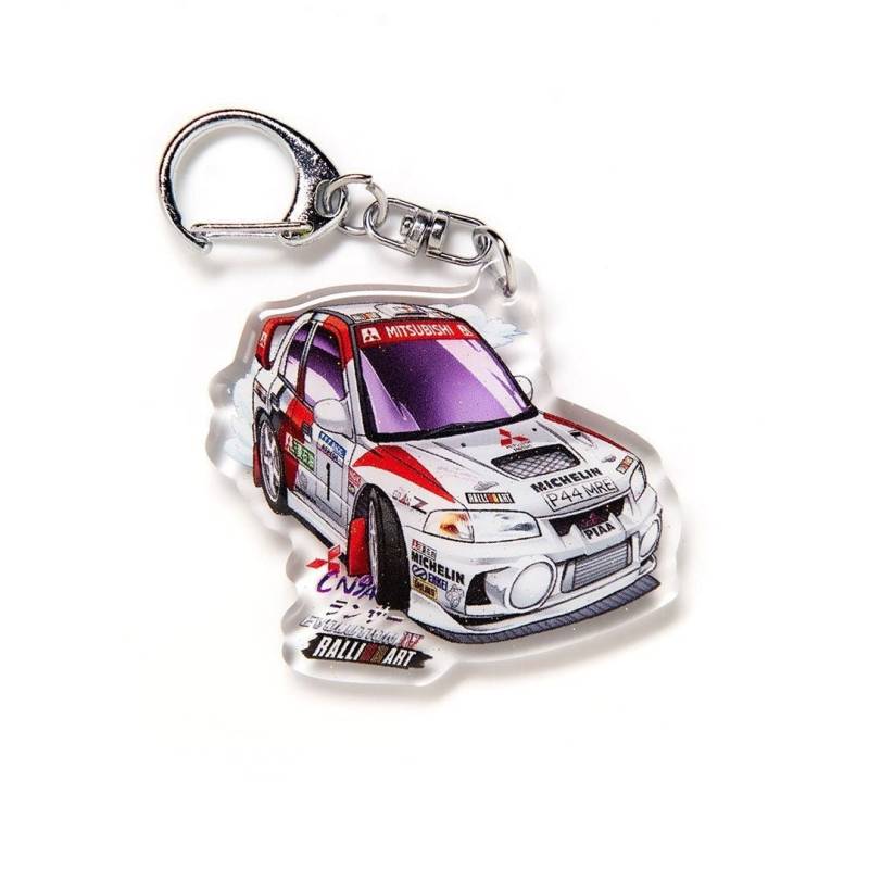 Lancer Evolution Iv Evo 4 Kn9A Ralliart Wrc Livery White Tracking Acryl Anhänger Schlüsselanhänger Doppelseitig Anime Accessory Car Jdm von YanimatorNayukiART