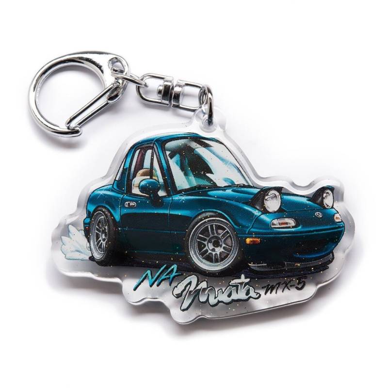 Mx-5 Mx5 Miata Eunos Roadster Na8Ce Na6Ce Montego Blau Acryl Charm Schlüsselanhänger Doppelseitig Auto Anime Manga Fanart von YanimatorNayukiART