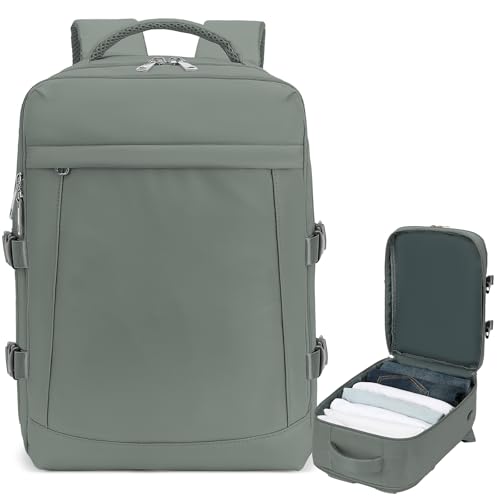 Yankony Handgepäck Rucksack 55x40x20 Für Ryanair Groß Reiserucksack 44L Travel Backpack Rucksack Handgepäck Flugzeug Für Herren Damen von Yankony