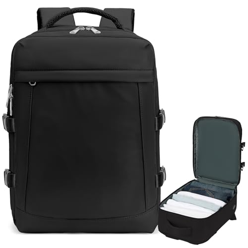 Yankony Handgepäck Rucksack 55x40x20 Für Ryanair Groß Reiserucksack 44L Travel Backpack Rucksack Handgepäck Flugzeug Für Herren Damen von Yankony