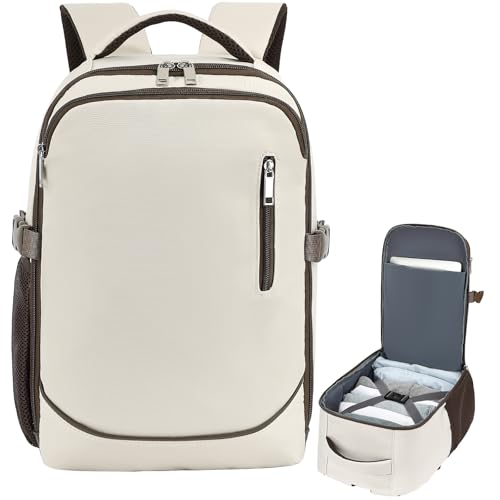 Yankony Handgepäck Rucksack 55x40x20 für Lufthansa Unter Dem Sitz 44L Reiserucksack Kabinengröße Diebstahlsicherte Handgepäcktasche Wasserabweisend Handgepäck für Herren und Damen, Schwarz von Yankony