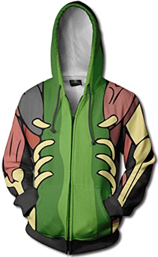 Morty Jacke Mantel Rick Sanchez Cosplay Sweatshirts Zip-Up Hoodie für Herren und Damen (4XL, Stil 01) von Yanny