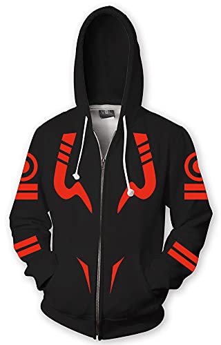 Yanny Anime Jujutsu Kaisen Hoodie Unisex Yuji Itadori Jacke 3D Pullover Kapuzenpullover Mode Lässig Sweatshirt (M, S1, m) von Yanny