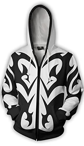 Yanny Damen Kairi Riku Hoodie Zip Jacke Sweatshirt Sweatshirt Kingdom Hearts Hoodie Herren Cosplay Kostüm (DE/NL/SE/PL, Alphanumerisch, 3XL, Regular, Regular, Style 12) von Yanny