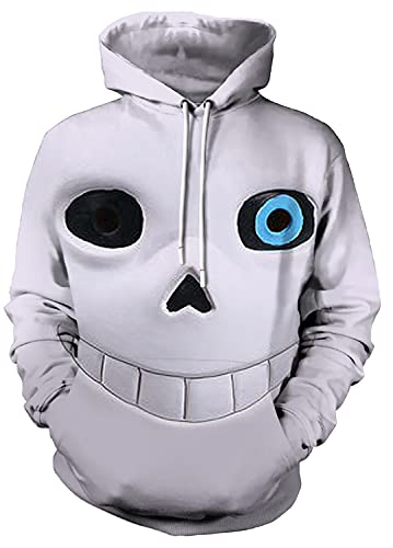 Yanny Herren Damen Undertale Hoodies Sans Pullover Spiel 3D Mode Kapuzenpullover Sweatshirts Jacke (XS, Stil 2) von Yanny