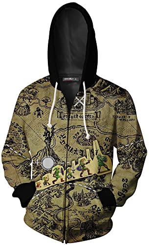 Yanny Herren Hoodie Kapuzenjacke Spiel Crest Jacke Sweatshirt 3D Zip Cardigan Sportjacke Cosplay Sweatshirt (XS, Stil 12) von Yanny