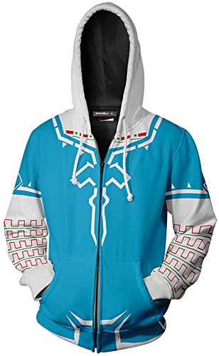 Yanny Herren Hoodie Kapuzenjacke Spiel Crest Jacke Sweatshirt 3D Zip Cardigan Sportjacke Cosplay Sweatshirt (XS, Stil 9) von Yanny