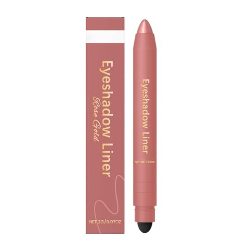 2-in-1 Shadow Liner Eyeliner & Eyeshadow Stick, Inelaborate Eye Shadow, Smudge-Proof Wear, Waterproof, Long-Lasting, Gentle & Smooth Application (Rose Gold) von Yanobia