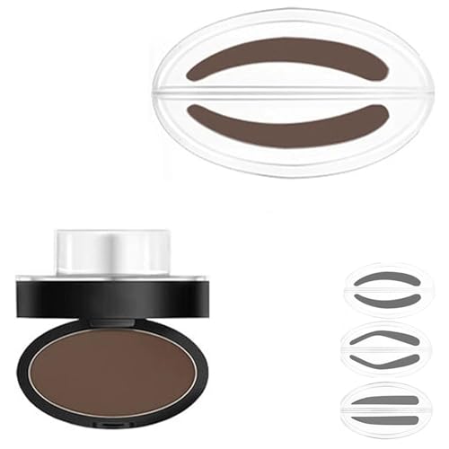 Fresheight Deluxe Stamp Set, Fresheight Eyebrow Stamp Set - Waterproof & Sweat-Proof, Non-Smudgeable, Beginner-Friendly Brow Defining Tool for Women (Brown-A) von Yanobia