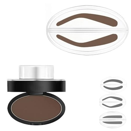 Fresheight Deluxe Stamp Set, Fresheight Eyebrow Stamp Set - Waterproof & Sweat-Proof, Non-Smudgeable, Beginner-Friendly Brow Defining Tool for Women (Brown-B) von Yanobia