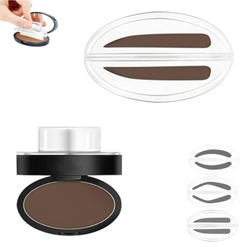 Fresheight Deluxe Stamp Set, Fresheight Eyebrow Stamp Set - Waterproof & Sweat-Proof, Non-Smudgeable, Beginner-Friendly Brow Defining Tool for Women (Brown-C) von Yanobia