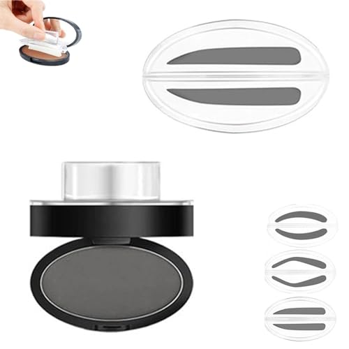 Fresheight Deluxe Stamp Set, Fresheight Eyebrow Stamp Set - Waterproof & Sweat-Proof, Non-Smudgeable, Beginner-Friendly Brow Defining Tool for Women (Grey-C) von Yanobia