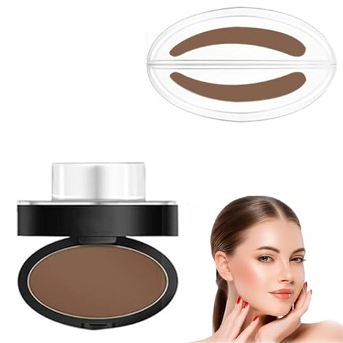Fresheight Deluxe Stamp Set, Fresheight Eyebrow Stamp Set - Waterproof & Sweat-Proof, Non-Smudgeable, Beginner-Friendly Brow Defining Tool for Women (Light Brown-A) von Yanobia