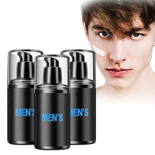 Men's Makeup Cream for Moisturizing & Spots Covering, Strong Concealer Men's Multi-Effect Bare Face Cream, Oil-Control Hydration Men's Moisturizing Concealer Isolation Cream fro Men (3Pcs) von Yanobia
