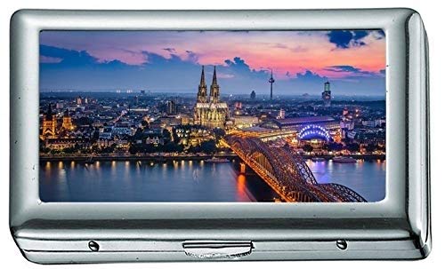 Deutschland Köln Bridge Building City 10 Zigarette Edelstahl ID oder Zigarettenetui von YENDOSTEEN