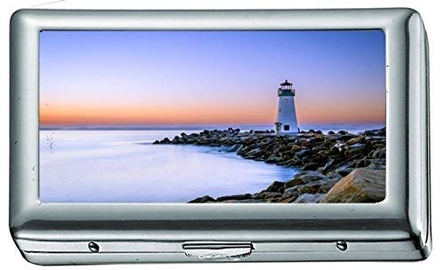 Leuchtturm 1532771 Zigarettenetui / -schachtel Visitenkartenetui Edelstahlgehäuse Silber Metall Geldbörsenschutz von YENDOSTEEN