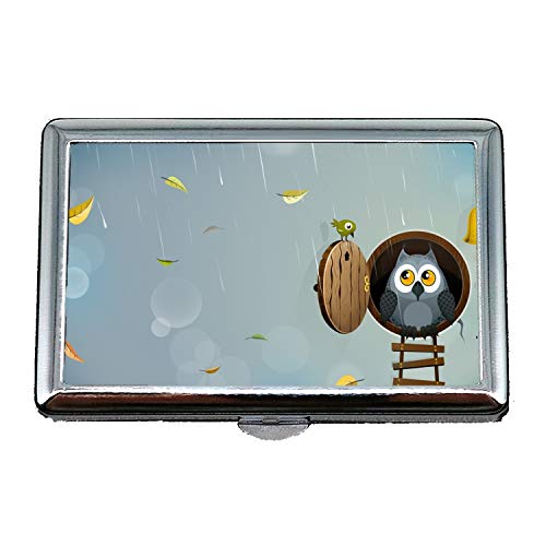 Zigarettenetui/Box, Eule Emag ws Herbst Eule, Visitenkartenetui Visitenkartenetui Edelstahl von YENDOSTEEN