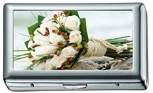 Zigarettenetui / -schachtel - King Size Zigaretten, White Roses Geschenk Zigarettenetui / -schachtel, Kreditkartenetui für Damen Herren von Yanteng