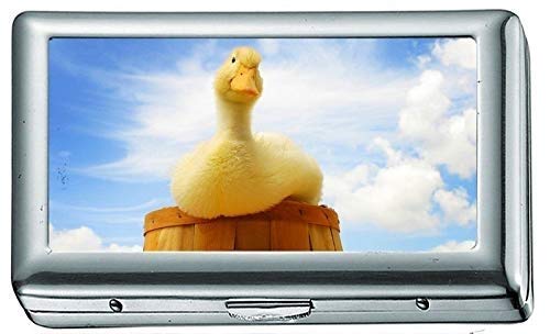 Zigarettenetui Box, niedliche kleine Ente Himmel Zigarettenetui/Box, Kreditkartenetui für Frauen Männer von YENDOSTEEN