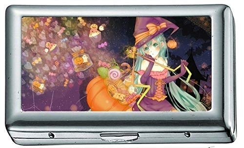 Zigarettenschachtel, Halloween Anime Girl Zigarettenetui / -schachtel, Kreditkartenetui für Frauen Männer von Yanteng