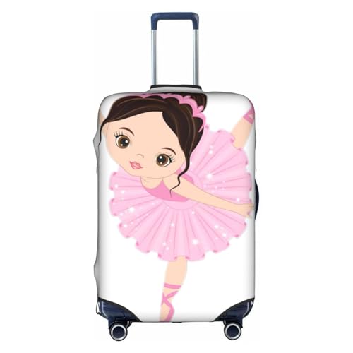 Little Ballerina Tanzendes Mädchen Druck Universal Kofferhülle Elastisch Waschbar Reisegepäckschutz Erwachsene Gepäck, Weiss/opulenter Garten, X-Large von YANYU
