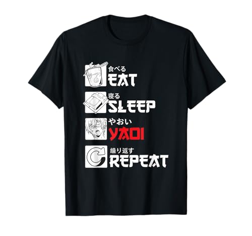 Eat Sleep Yaoi Repeat - Yaoi Anime Boys Love Fujoshi T-Shirt Eat Sleep Yaoi Repeat - Yaoi Anime Boys Love Fujoshi T-Shirt von Yaoi Anime Boy Love Manga Fujoshi Merch