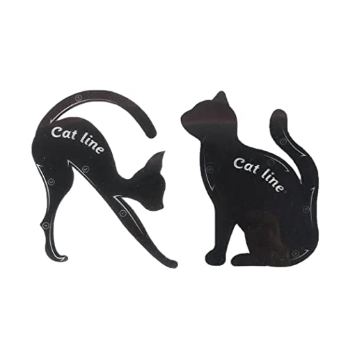 2pcs Cat Eyeliner Vorlage Premium PVC Material Rauche Augen Make -up -Applikatoren Katzenform Eye Liner Guide Schablone Schablone für Make -up -Anfänger, Eyeliner von Yaoliucp